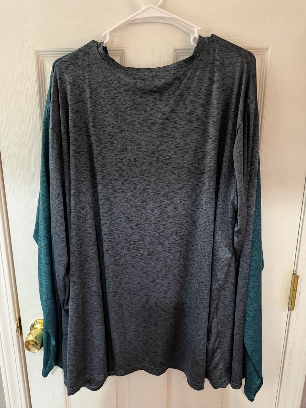 Real Essentials Men’s Long Sleeve Crew Neck Tee — Burgundy, Gray, Teal - Picture 5 of 8